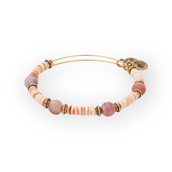 Alex and Ani 𖤗 Terra Horizon Beaded Expand Bangle Bracelet 𖤗 Rafaelian Gold 𖤗 - Picture 1 of 16